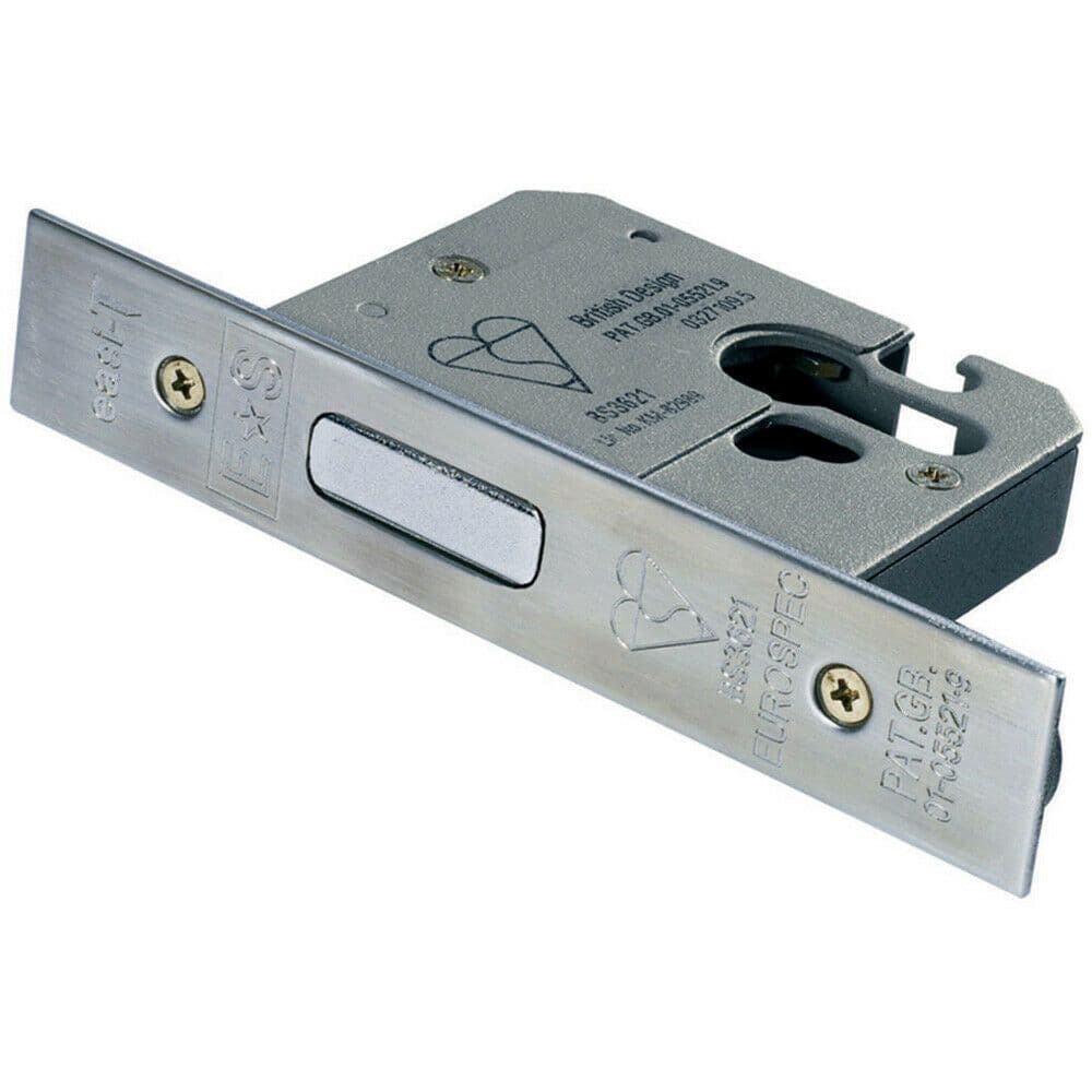 Euro Profile High Security Cylinder Deadlock Replacement Case Only Satin Steel