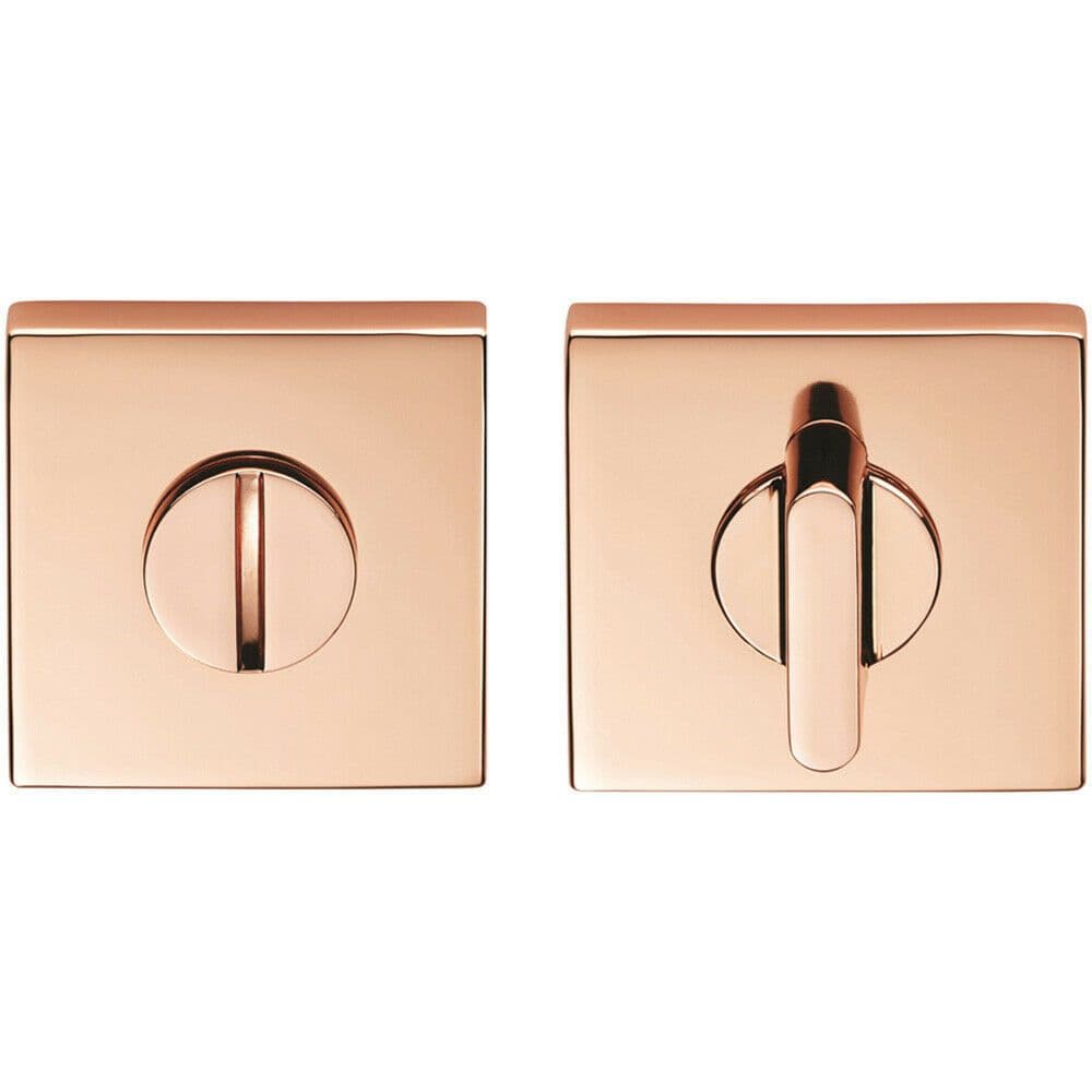 Thumbturn Lock Release Handle Concealed Fix Square Polished Copper