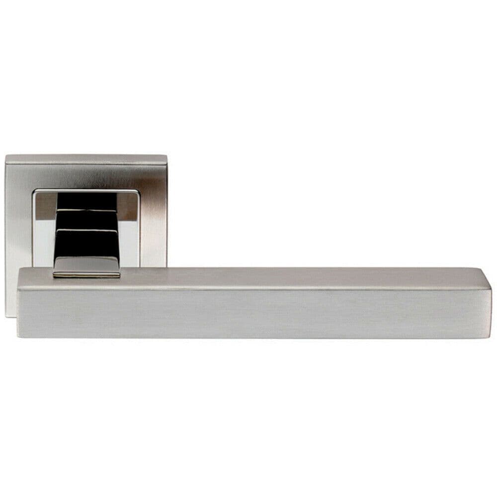 PAIR Square Cut Straight Bar Handle Concealed Fix Polished & Satin Steel
