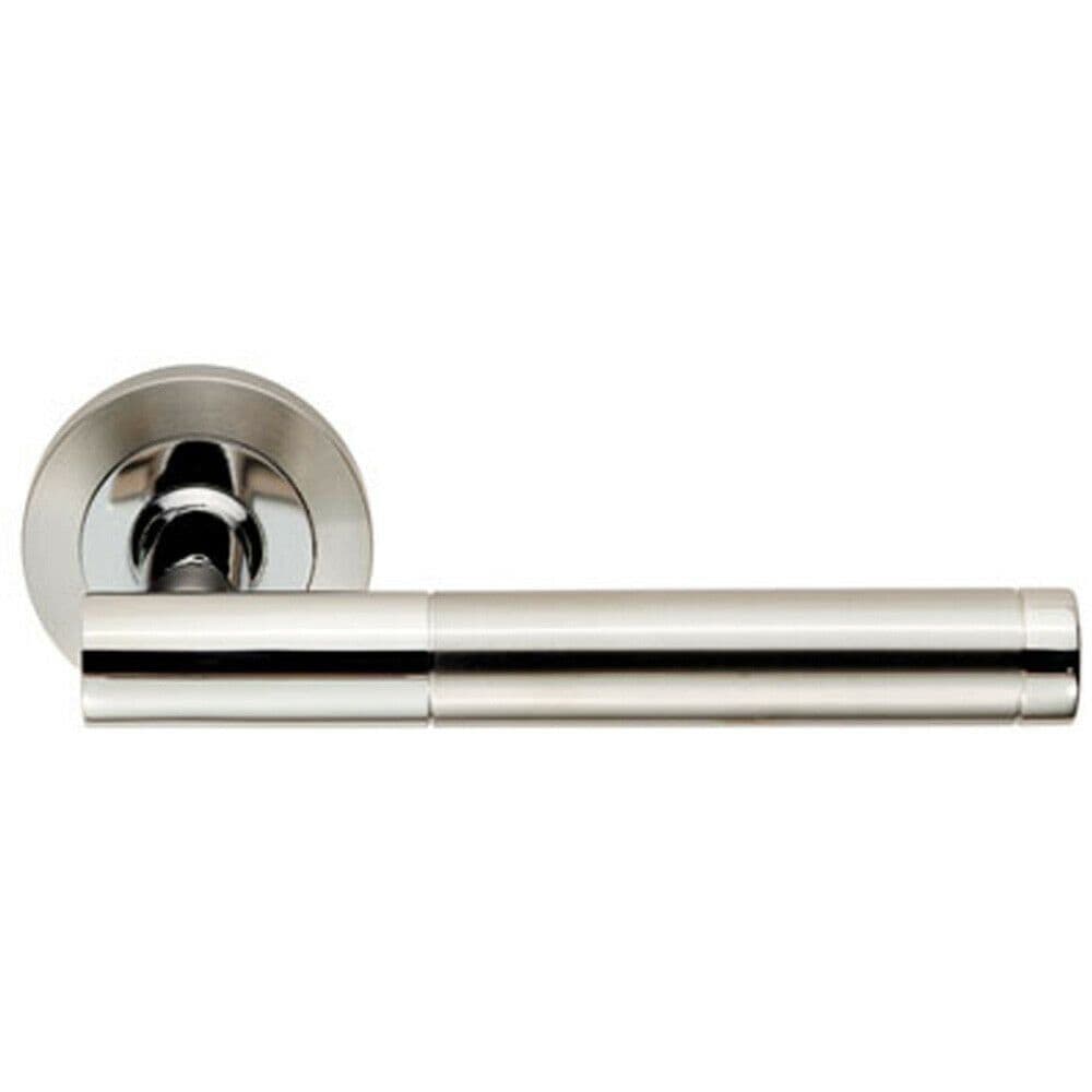 PAIR Round Bar Handle on Round Concealed Fix Polished & Satin Steel