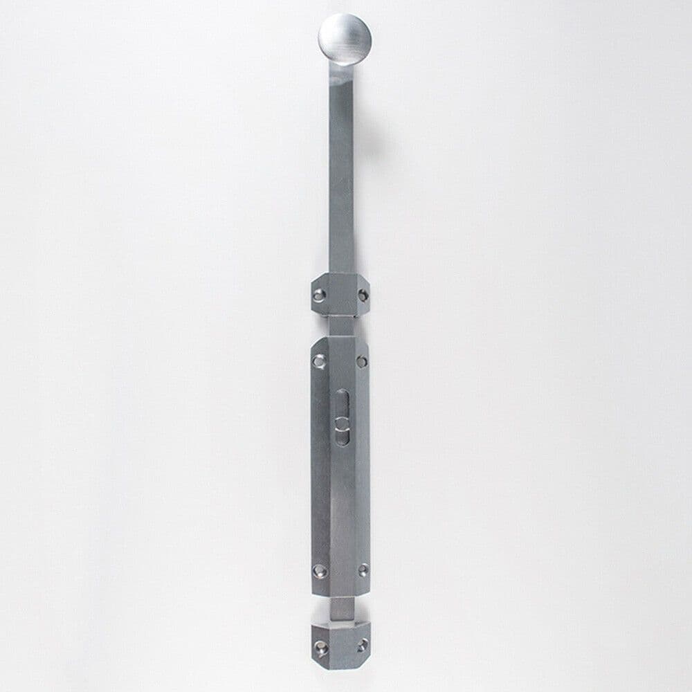 Extended Surface Mounted Flat Door Bolt Lock 355 x 36mm Satin Chrome
