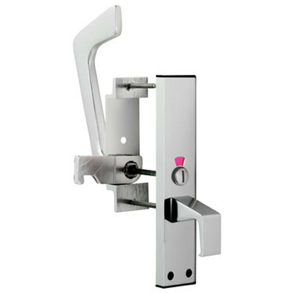 Dual Handed Disabled Toilet Handle Set DDA Compliant Polished Anodised Aluminium