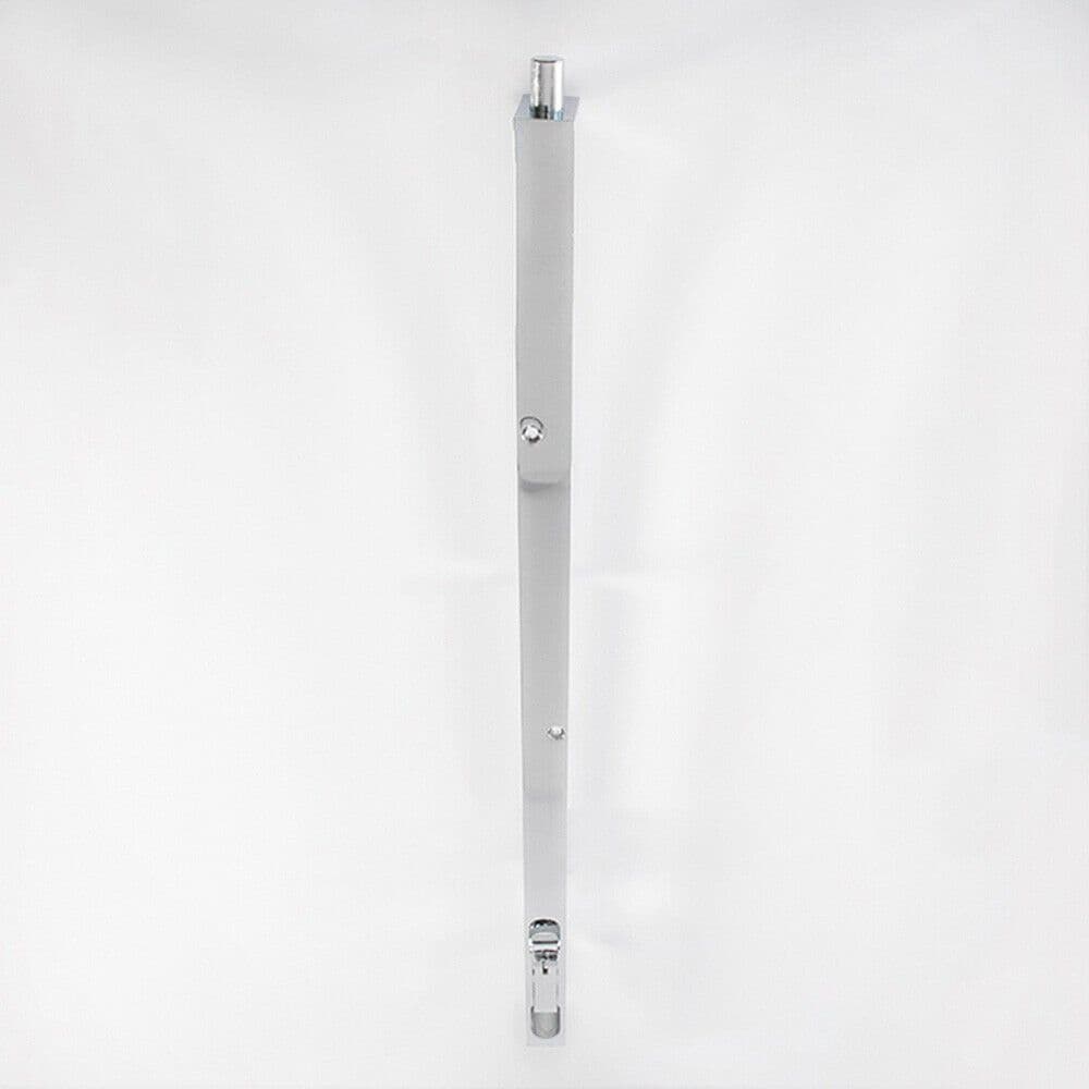 Lever Action Flush Door Bolt Flat Keep Plate 460 x 20mm Polished Chrome