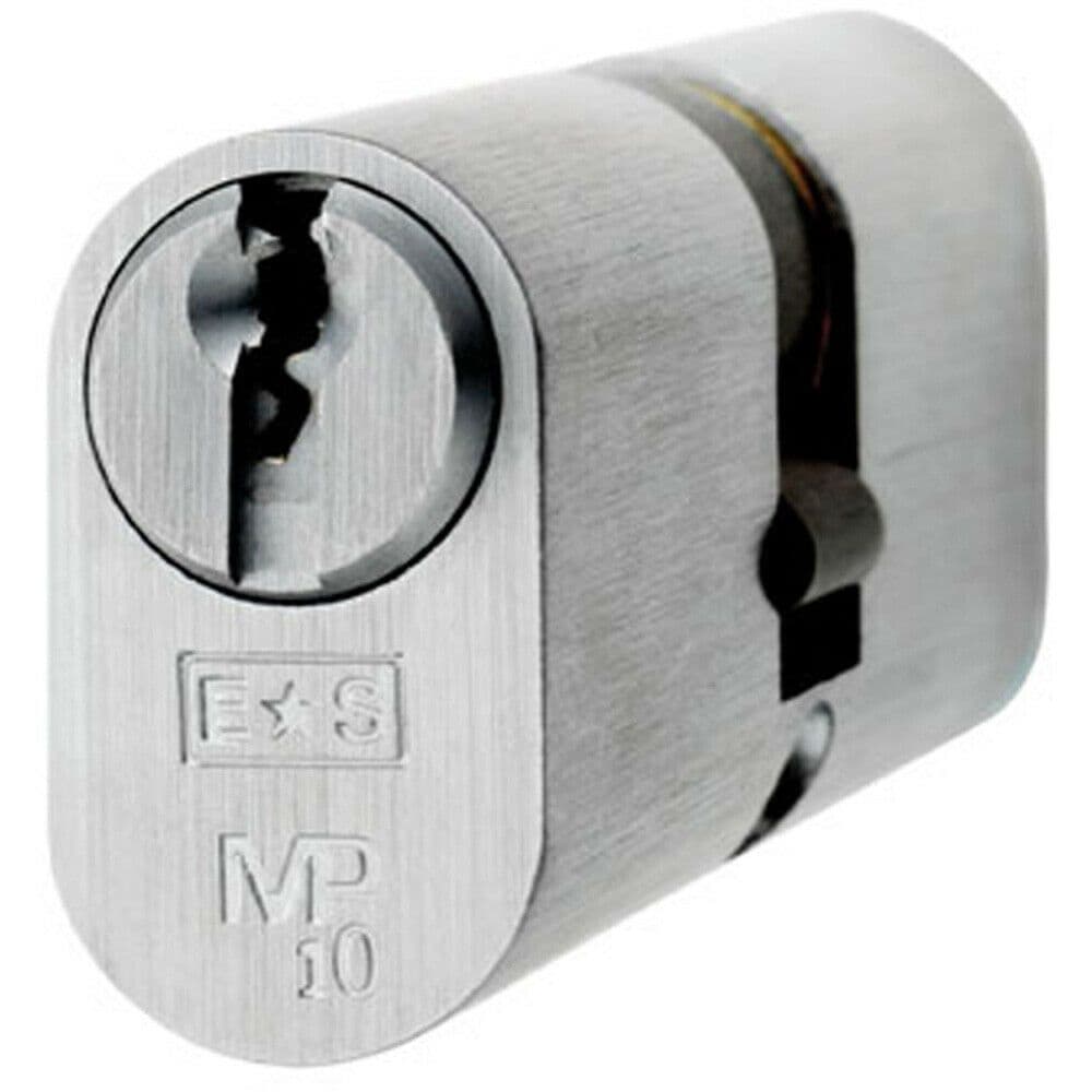 64mm Oval Double Cylinder Lock Master Key 10 Pin Polished Chrome Door Lock