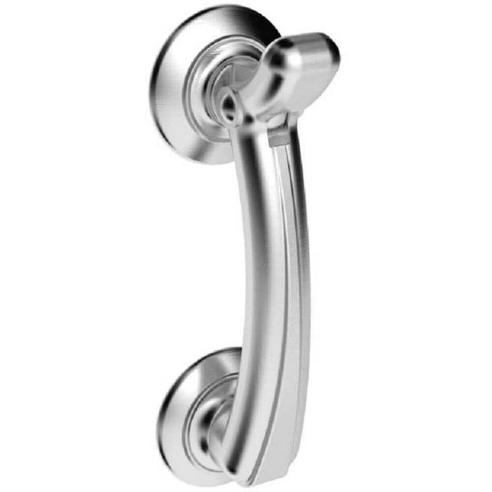 Victorian Bow Door Knocker on 95mm Fixing Centres Satin Chrome