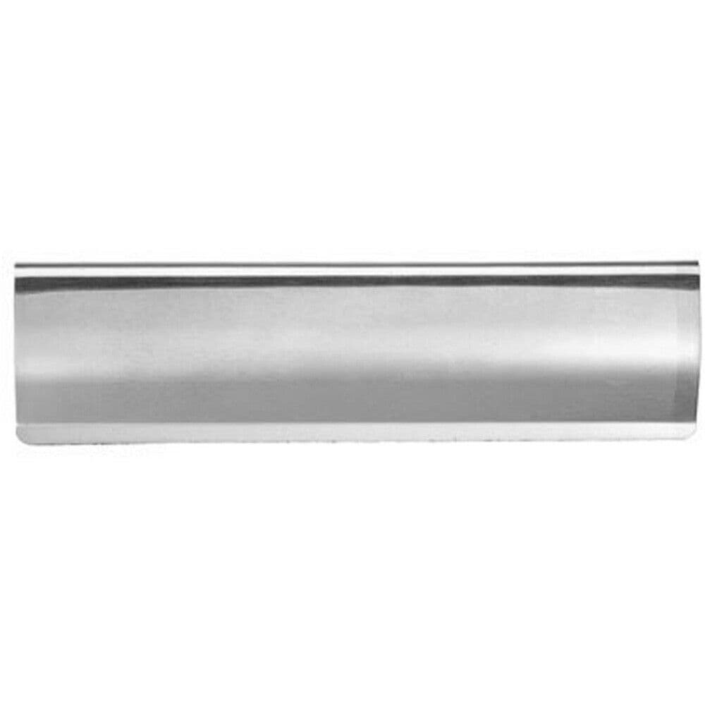 Curved Letterbox Cover Interior Letter Tidy Flap 355 x 127mm Satin Chrome