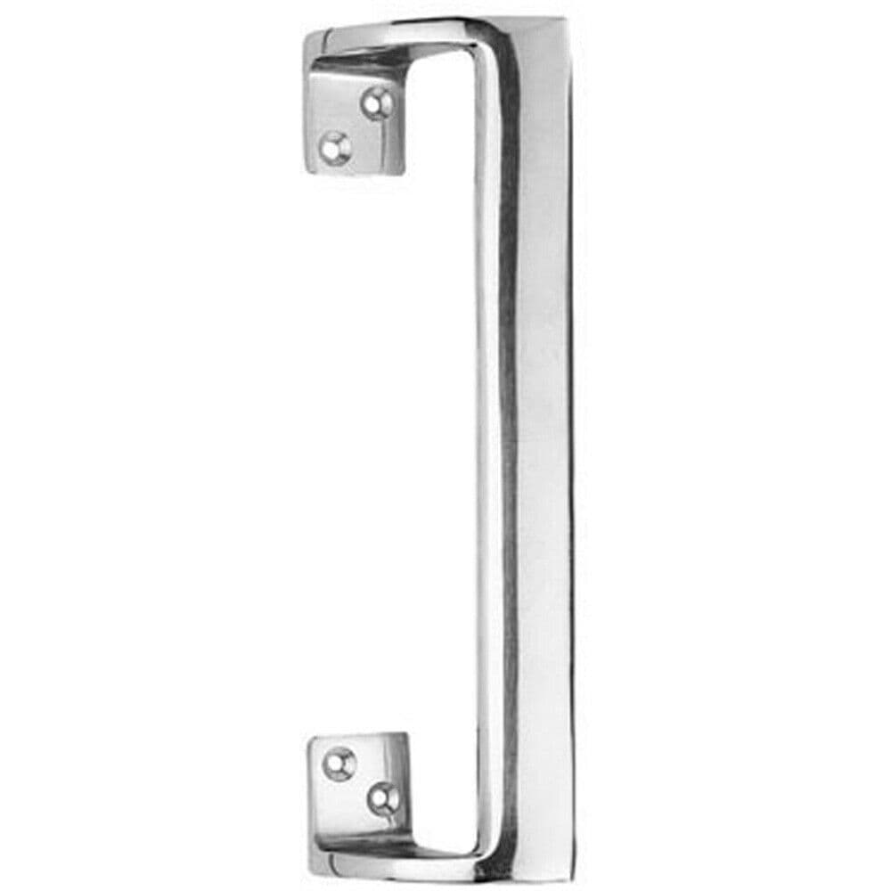 Cranked Oval Grip Door Pull Handle 225mm Length 46.5mm Proj Polished Chrome