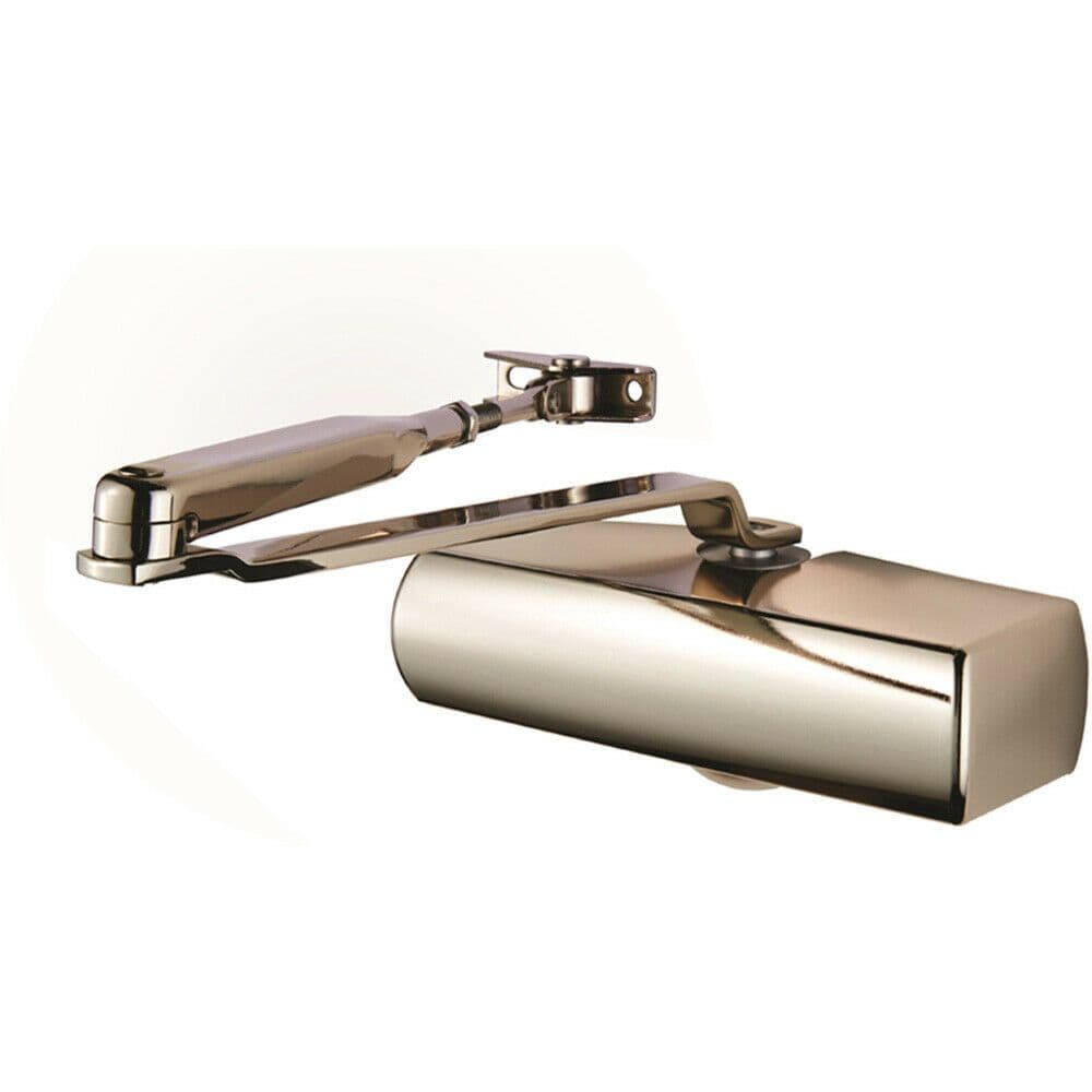 Fixed Power Overhead Door Closer 180 Degree Opening Doors Nickel