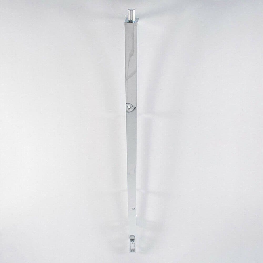 Lever Action Flush Door Bolt with Flat Keep Plate 610 x 20mm Polished Chrome