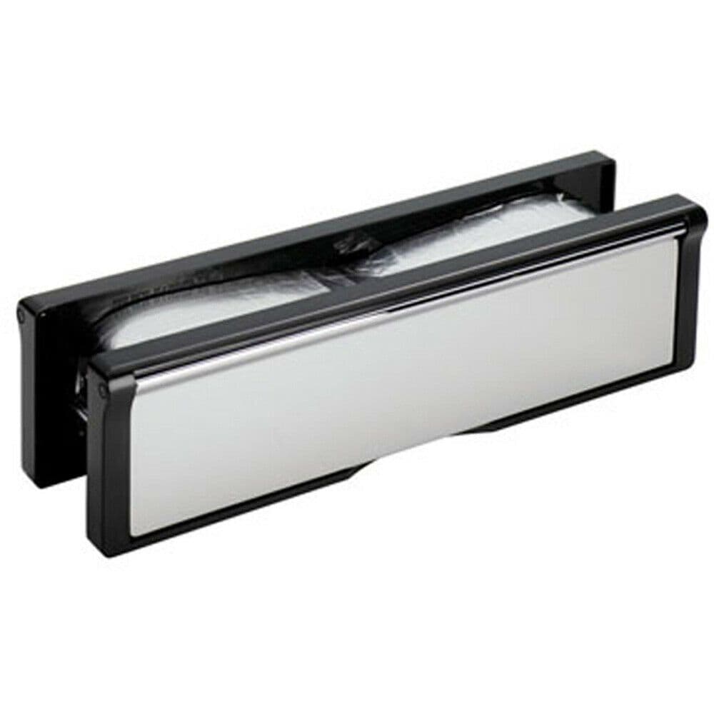 All one Intumescent Letterbox Assembly 242mm Fixing Centres Satin Aluminium