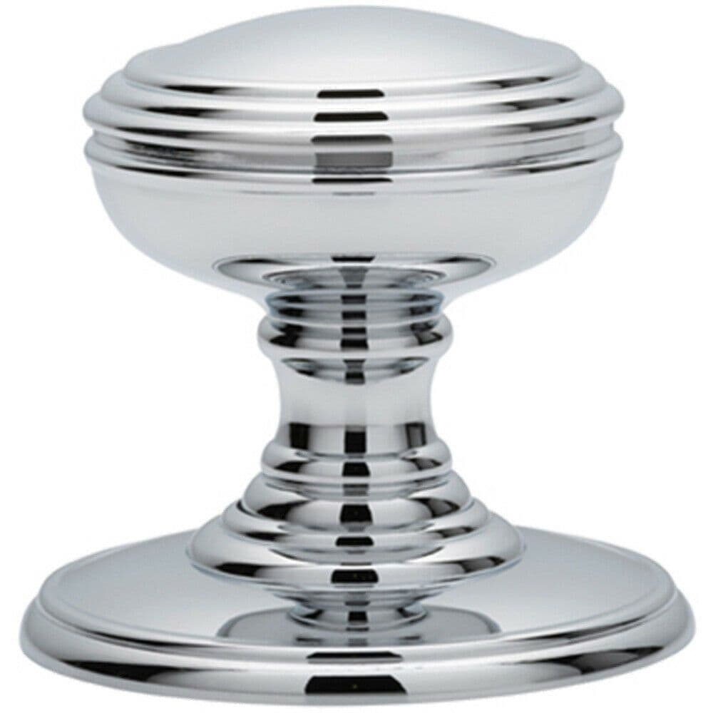 PAIR Textured Mortice Door Knob 70mm Diameter Polished Chrome Door Handle