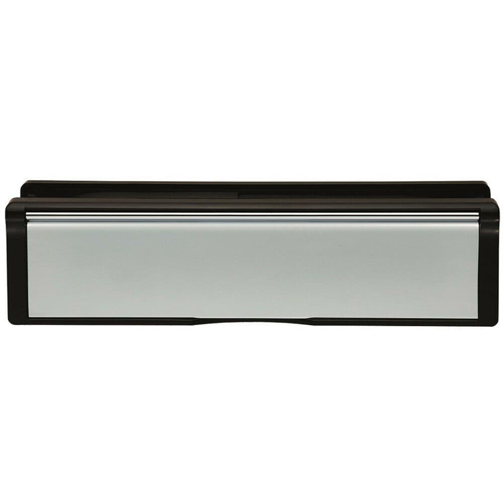 All one Intumescent Letterbox Assembly 242mm Fixing Centres Polished Chrome