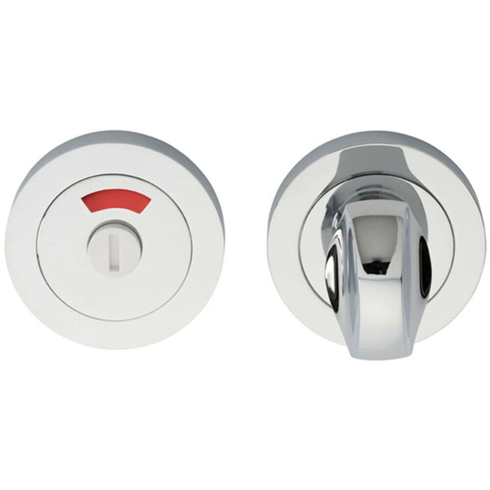 Thumbturn Lock Release Handle Indicator 50mm Dia Polished Chrome