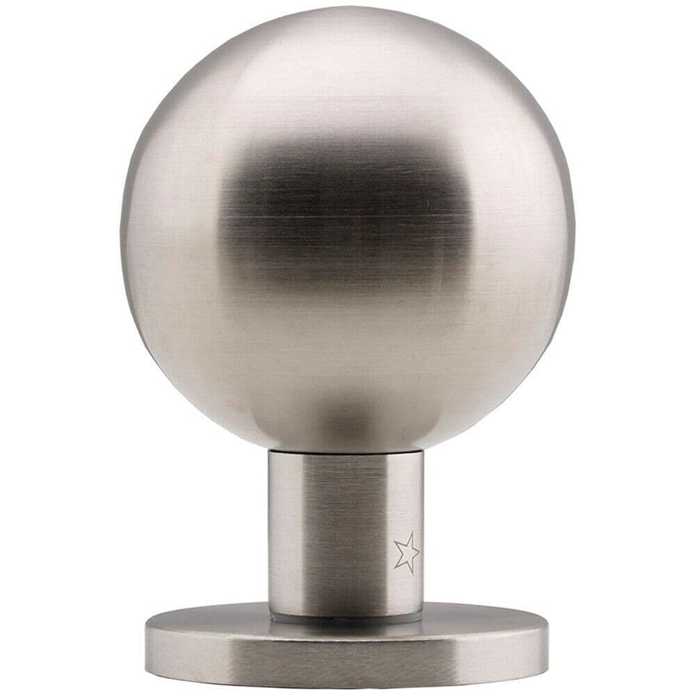 Round Mortice Door Knob Satin Stainless Steel 50mm Modern Handle