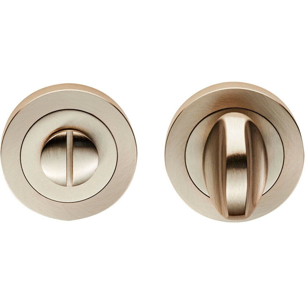 Thumbturn Lock Release Handle Concealed Fix 50mm Dia Satin Nickel