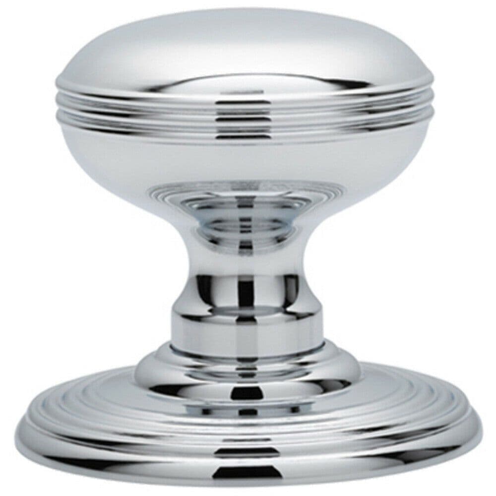 PAIR Textured Mortice Door Knob 70mm Diameter Concealed Chrome