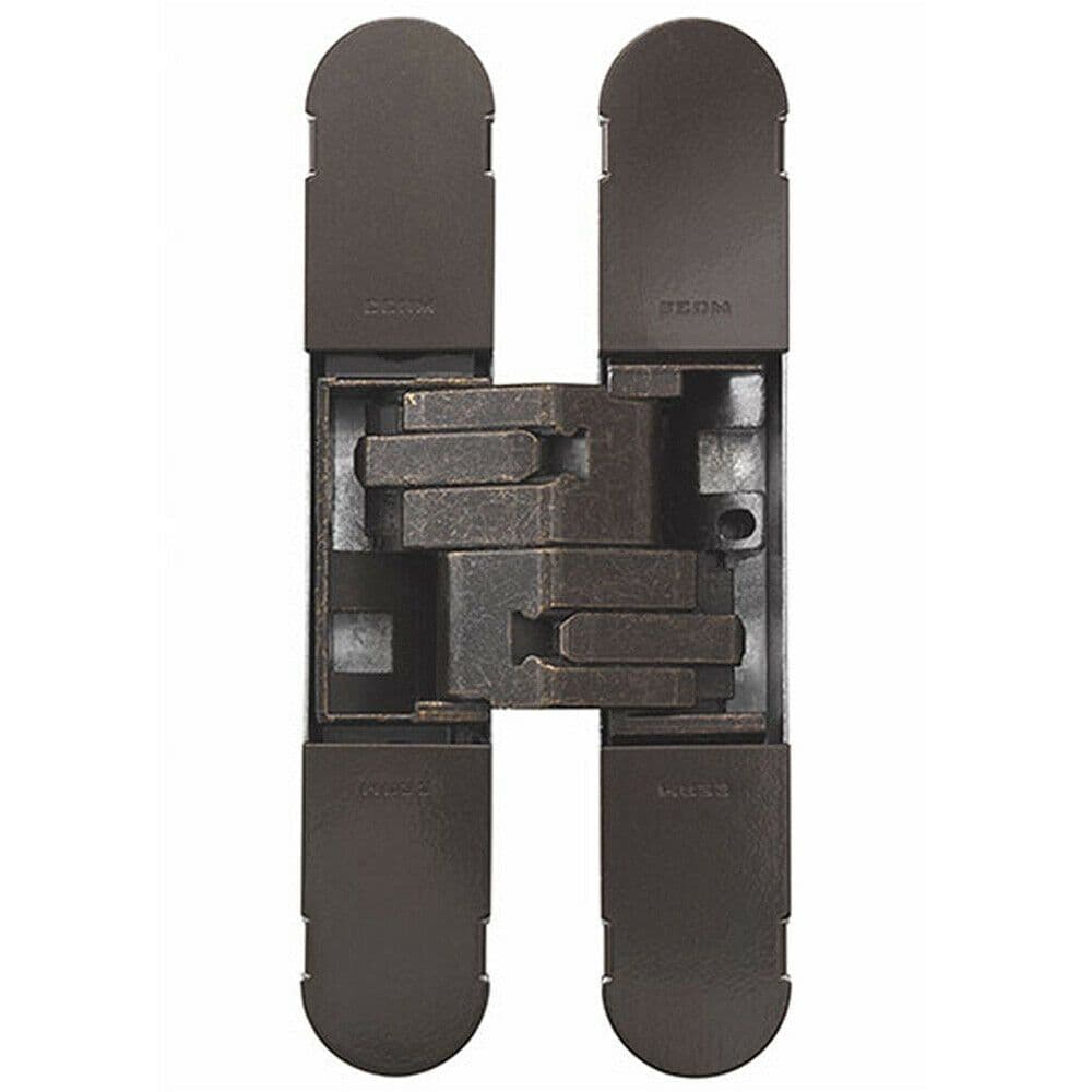 160 x 32mm Concealed Heavy Duty Hinge Fits Unrebated Doors Plated