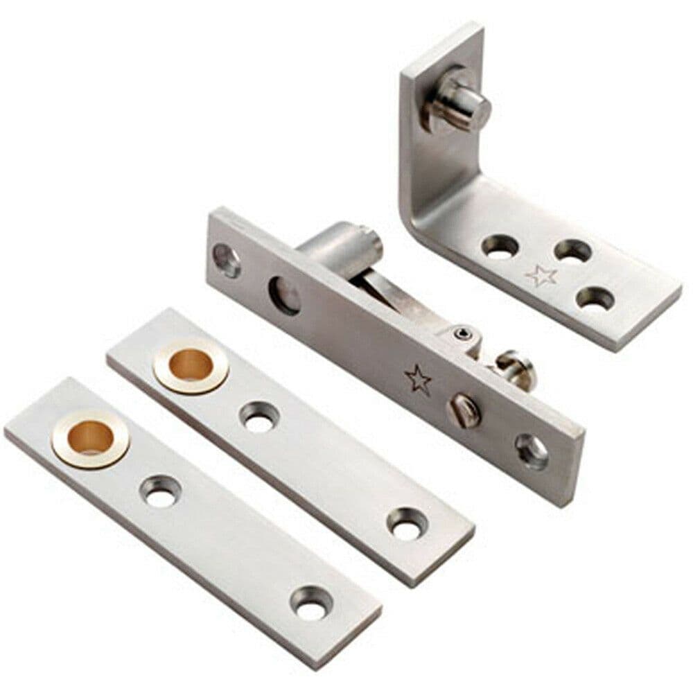 Standard Thrust Bearing Pivot Set Max Load Double Action Satin Steel