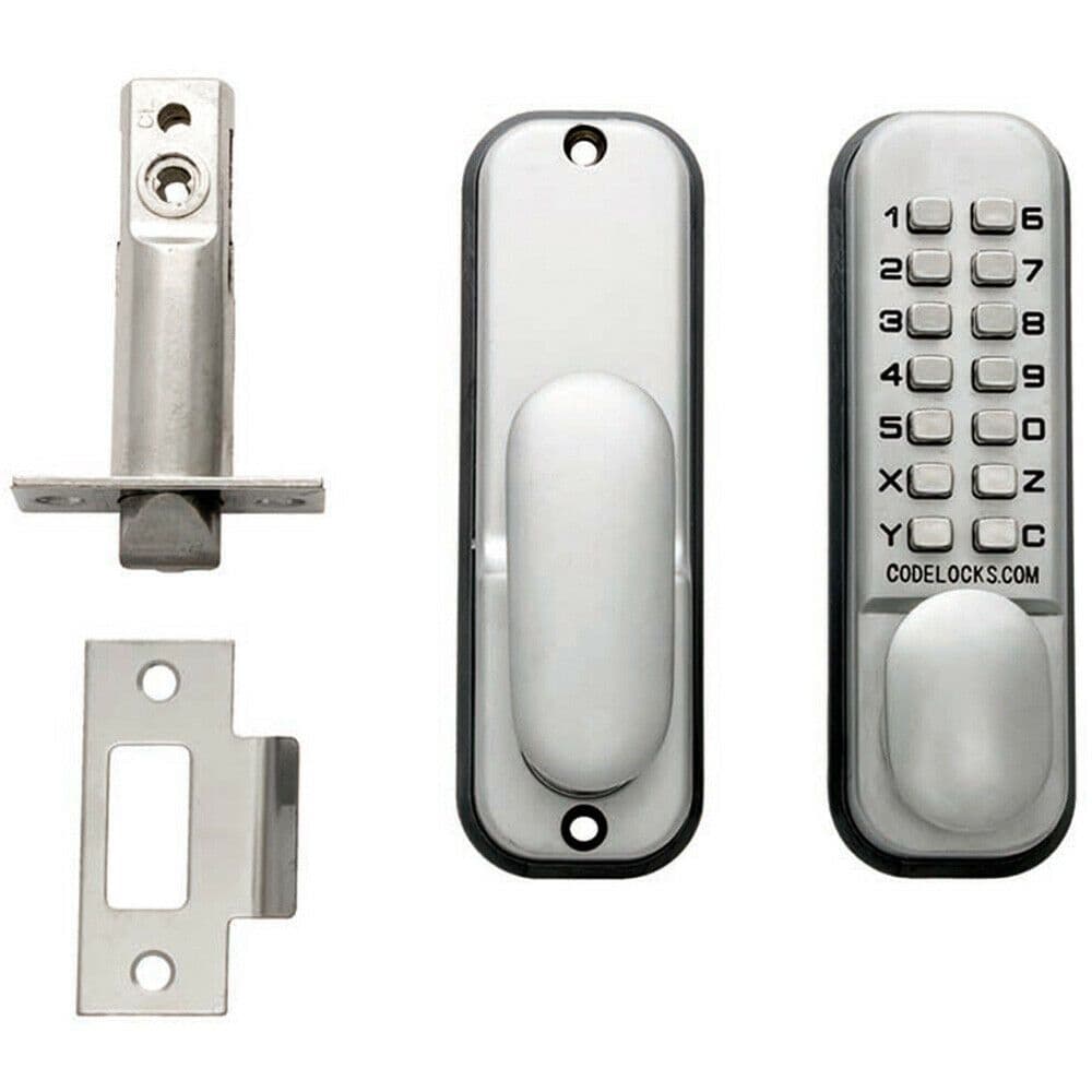 Digital Door Lock Mortice Door Latch Mechanical Buttons Dual Backplate