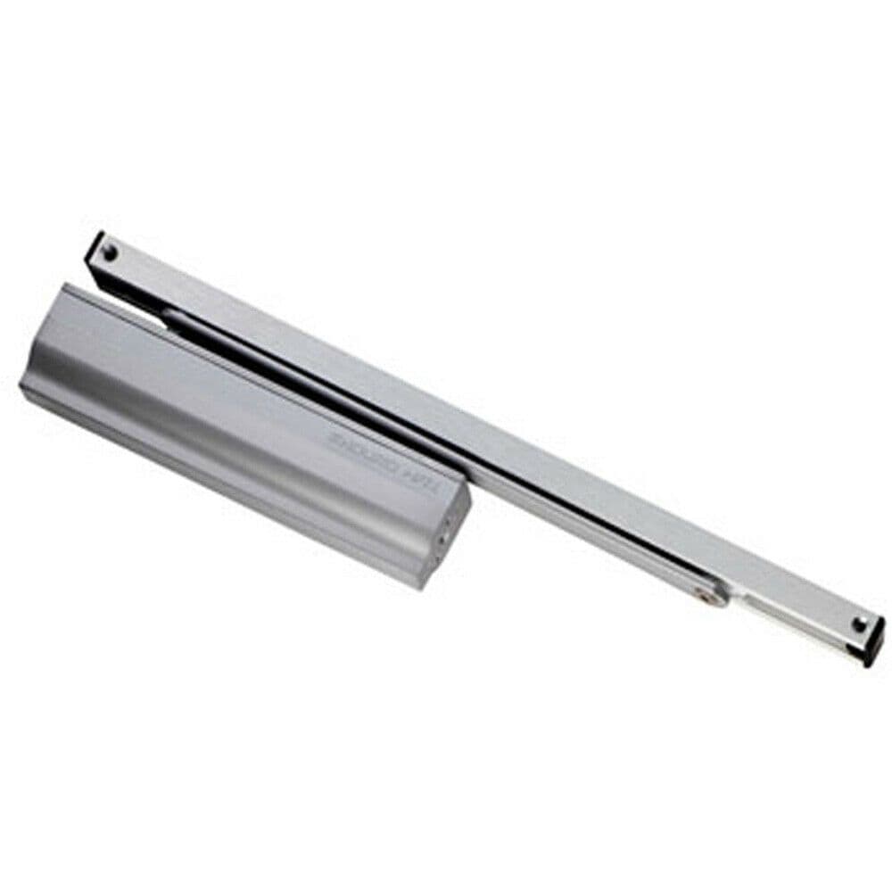 Surface Mounted Slim Door Closer Variable Power Size 2 4 Silver Finish