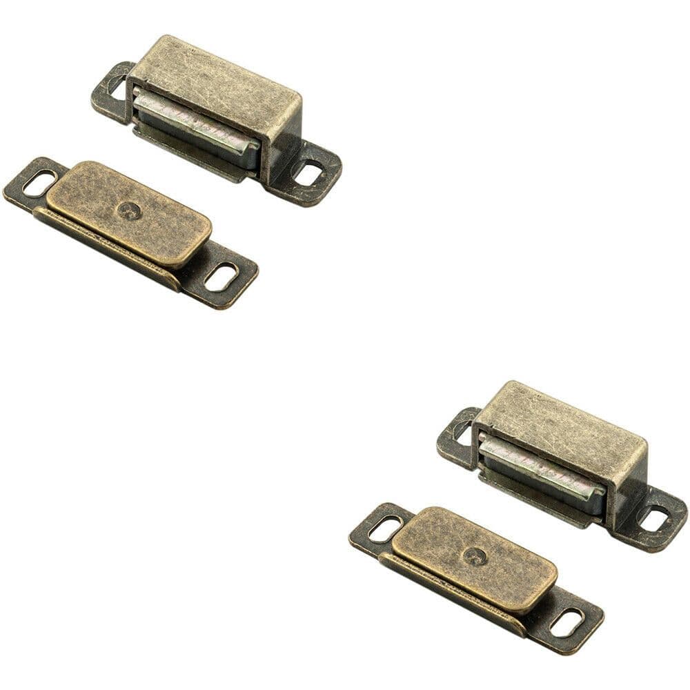 2x Magnetic Cupboard Door Catch 37mm Fixing Centres Pull Florentine
