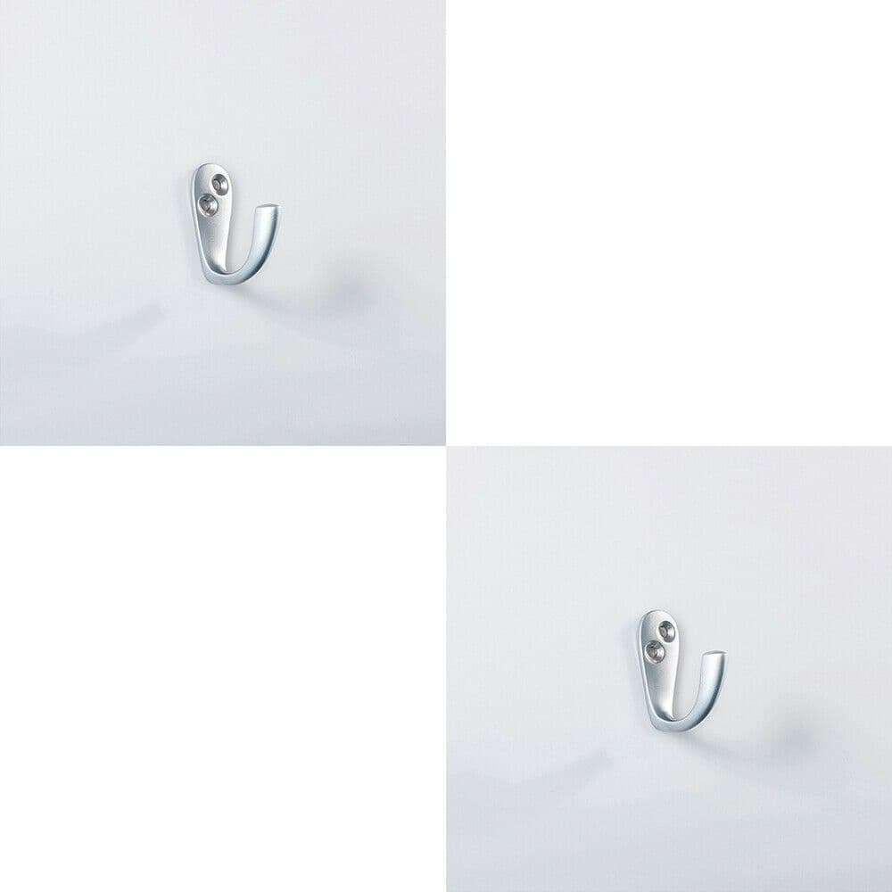 2x Victorian One Piece Single Bathroom Robe Hook 40mm Projection Satin Chrome