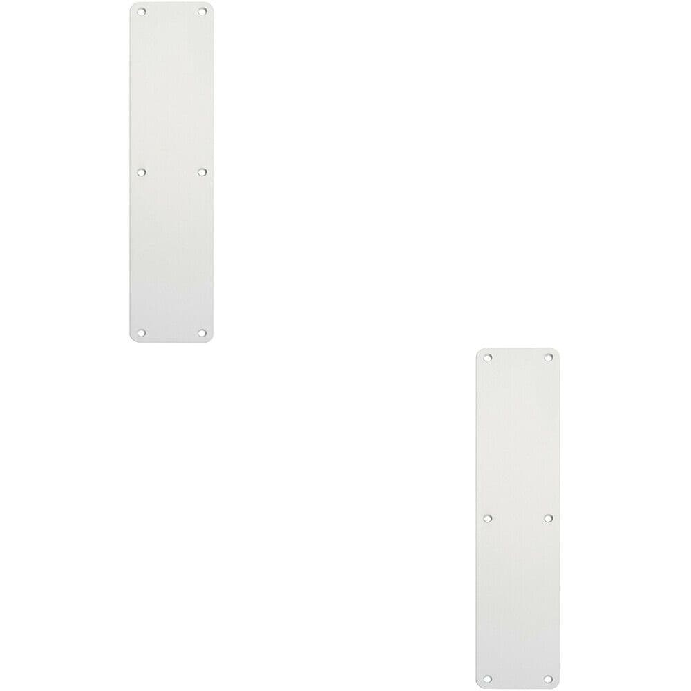 2x Plain Door Finger Plate 350 x 75mm Satin Anodised Aluminium Push Plate