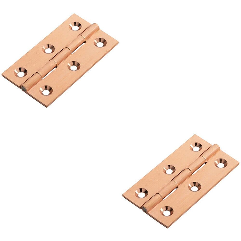 2x PAIR 64 x 35 x 2mm Cabinet Hinge Modern Satin Cupboard Door