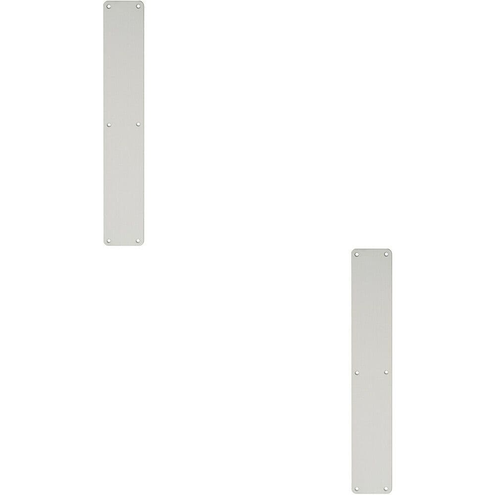 2x Plain Door Finger Plate 500 x 75mm Satin Anodised Aluminium Push Plate