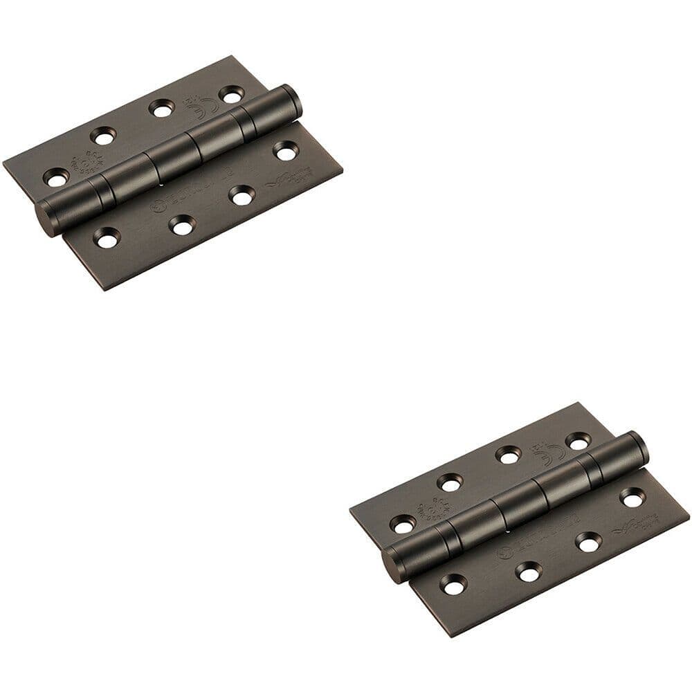 2x PAIR 102 x 76 x 3mm 13 Ball Bearing Hinge Matt Interior Door