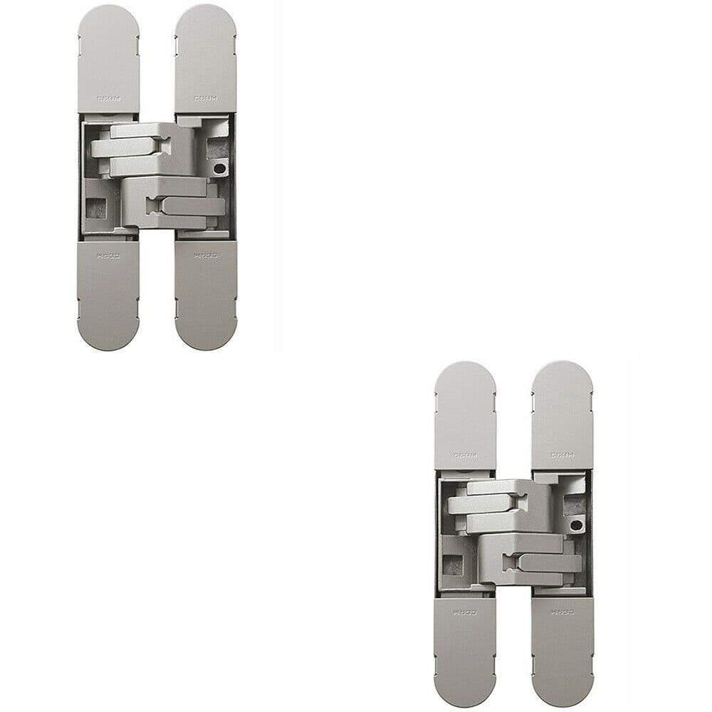 2x 100 x 22mm Adjustable Medium Duty Concealed Hinge Champagne Internal Door