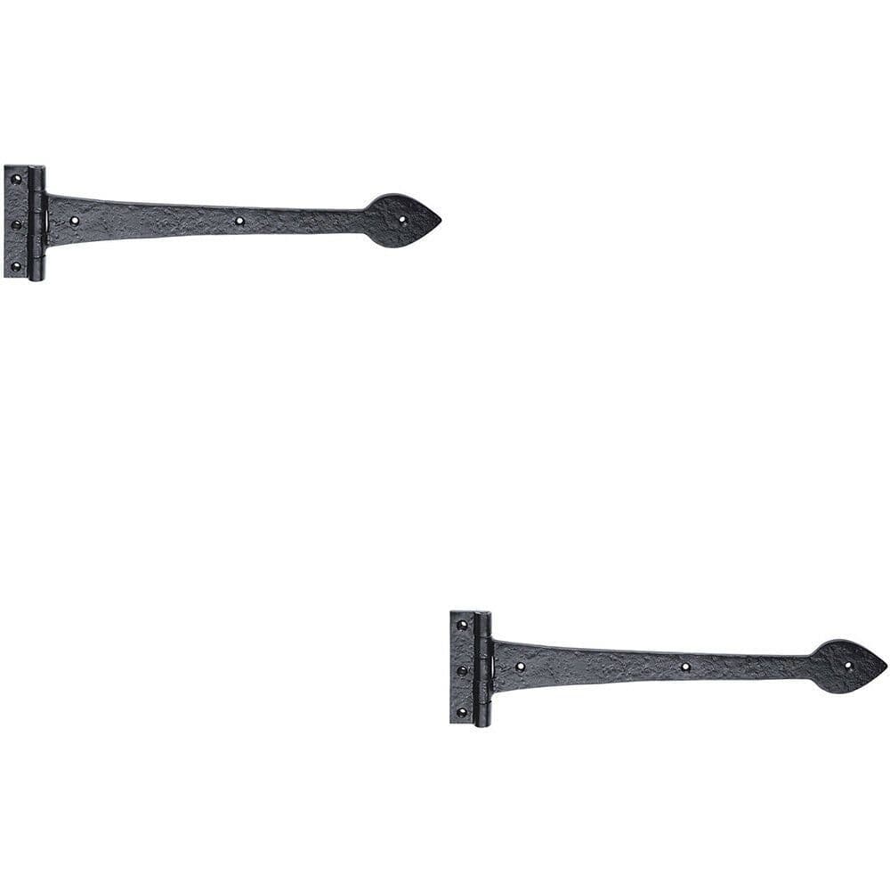 2x PAIR 380 x 102mm Ornate T Hinge Antique Internal Decorative Door Hinge