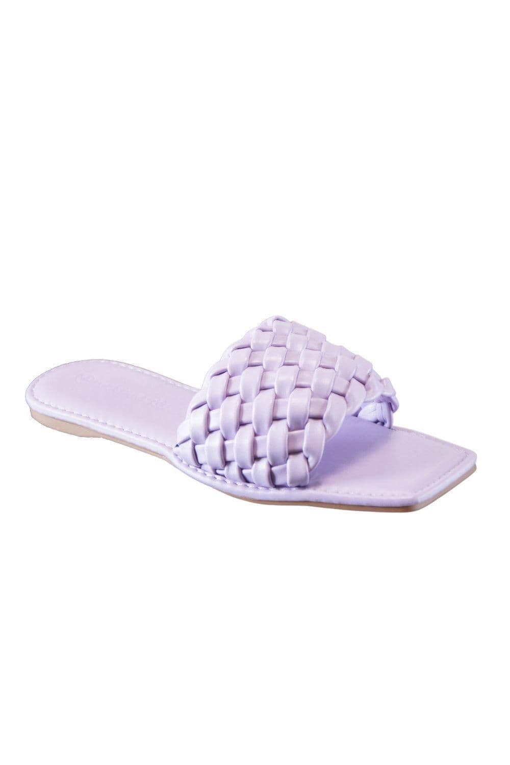 IVACHY Women's Slider Flat Mules in Purple | Size: 6