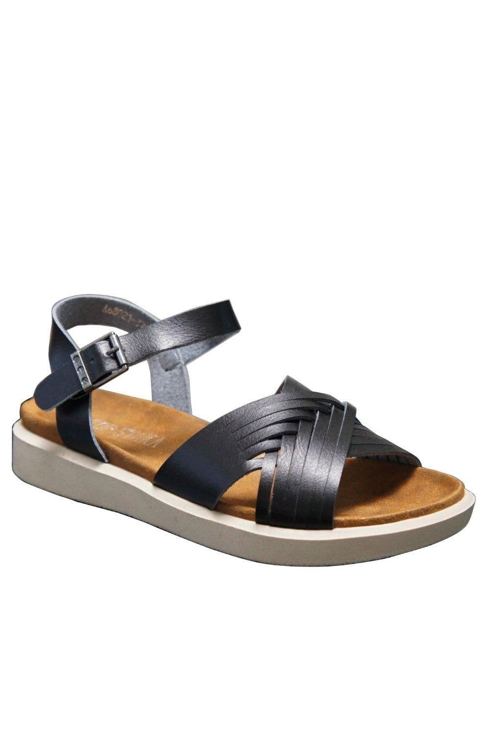 IVACHY Women's Summer Comfy Wide Ankle-Strap in Black | Size: 3