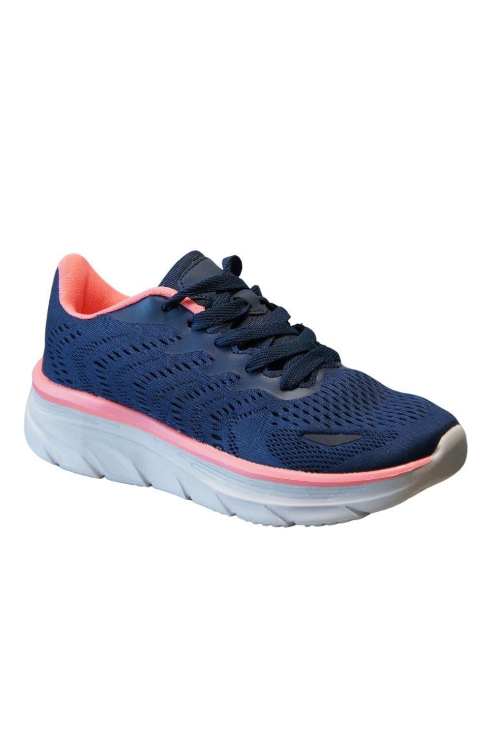 IVACHY Women's Memory Foam Running Trainers in Navy | Size: 5
