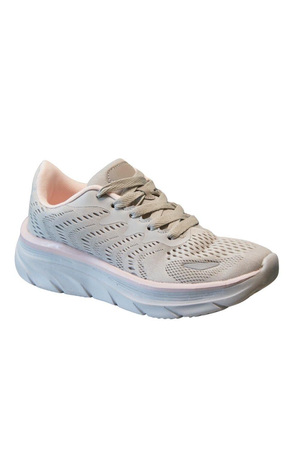 IVACHY Women's Memory Foam Running Trainers in Grey | Size: 5
