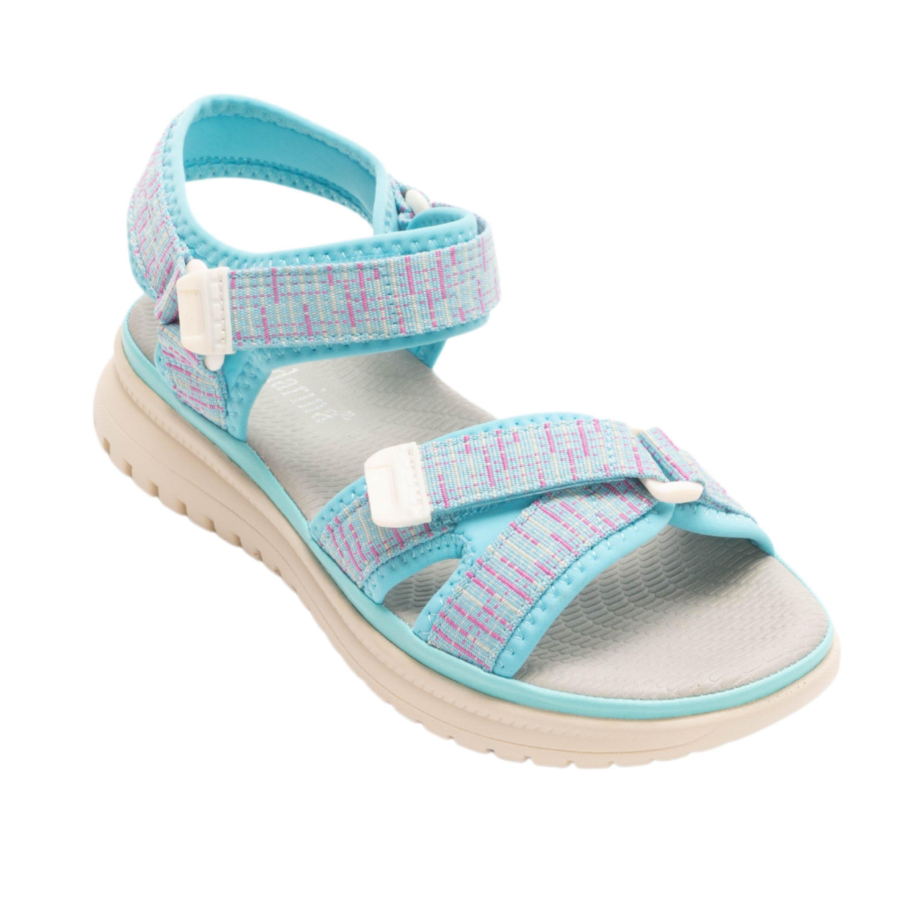 IVACHY Women's Comfortable walking sandals -Advance rebounce technology- Velcro adjustable shoes in Blue | Size: 6
