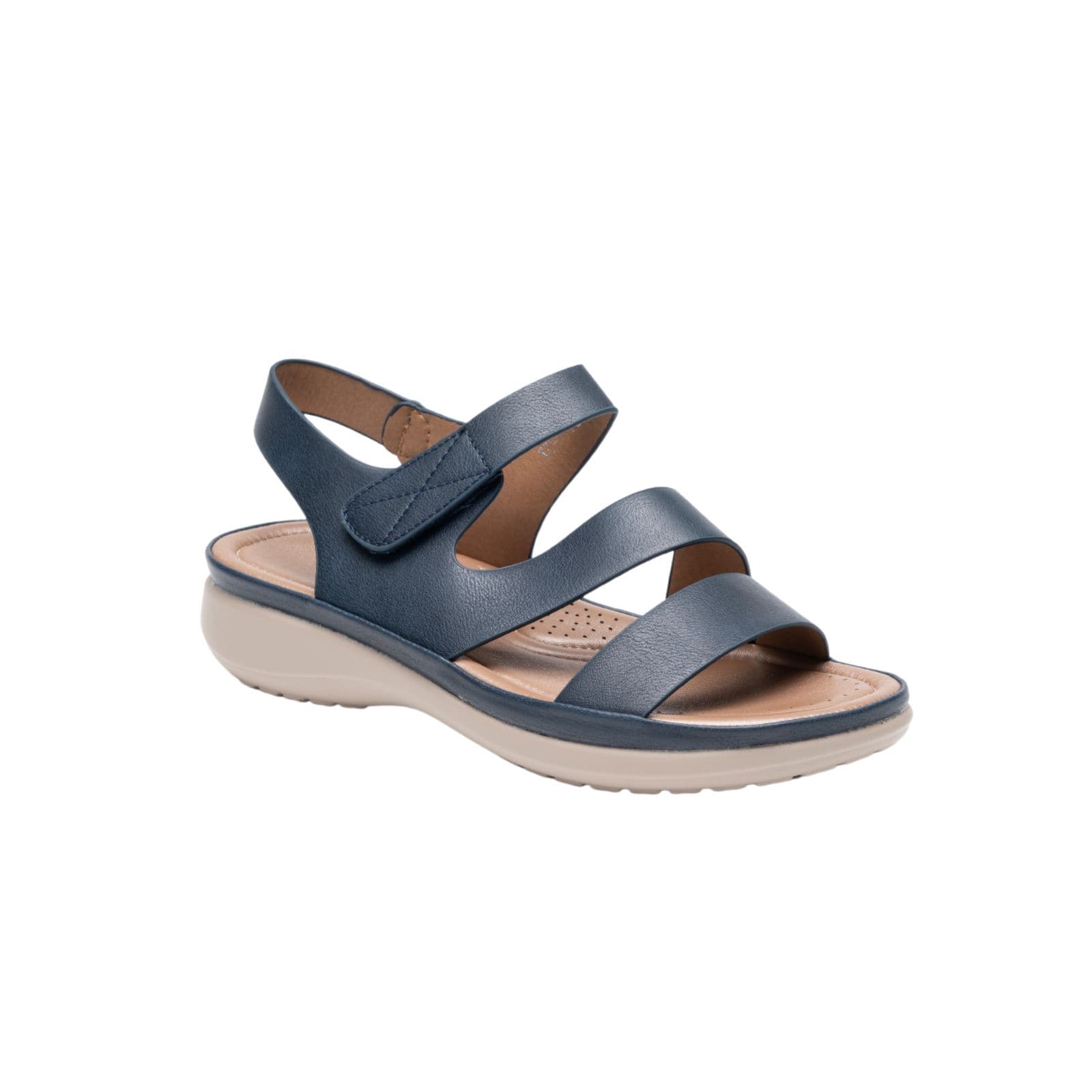 IVACHY Women's Comfortable Faux Leather Sandals-Cushioned & Lightweight in Blue | Size: 7