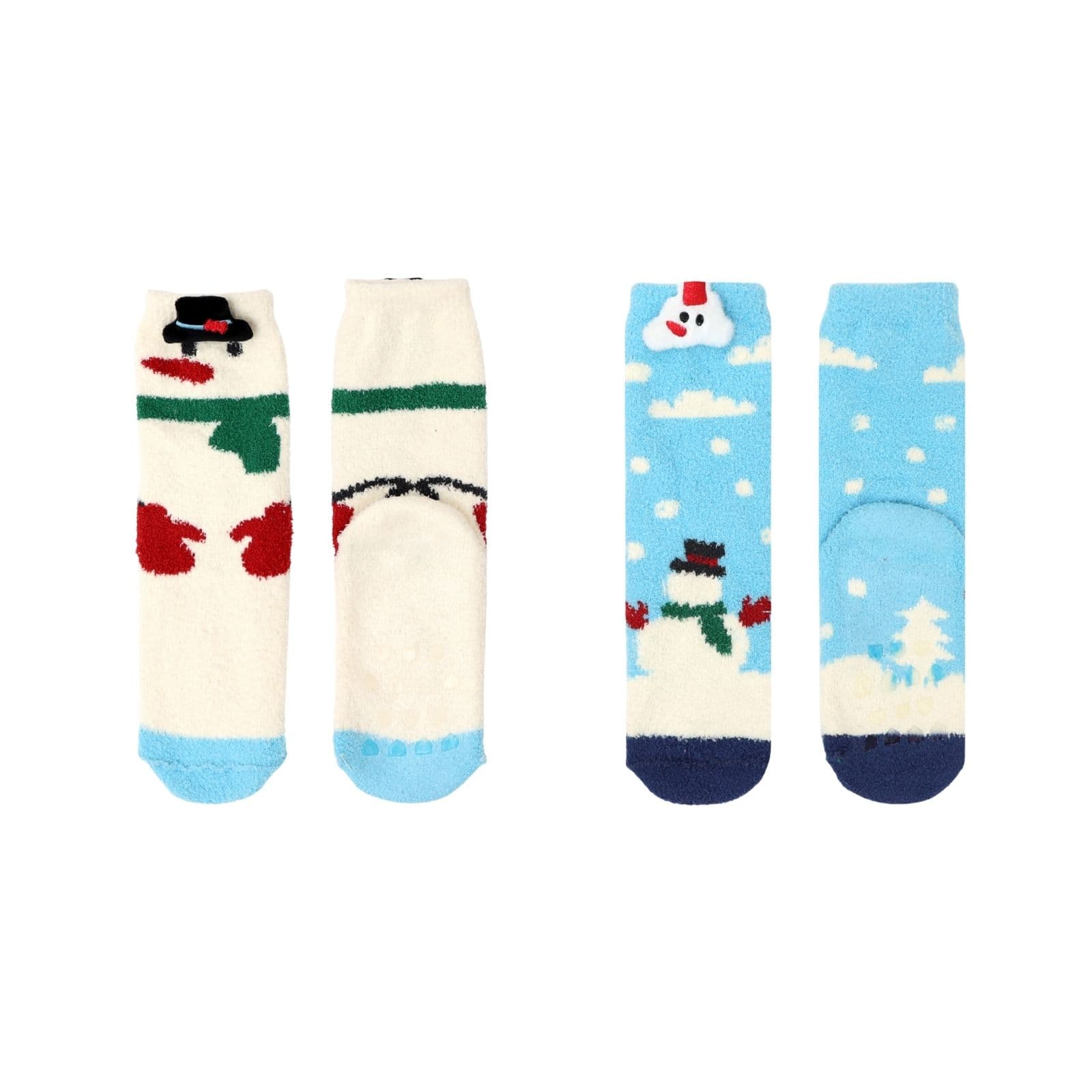 IVACHY Women's Festive Xmas slipper socks women non slip socks with grip cozy causual in Light Blue