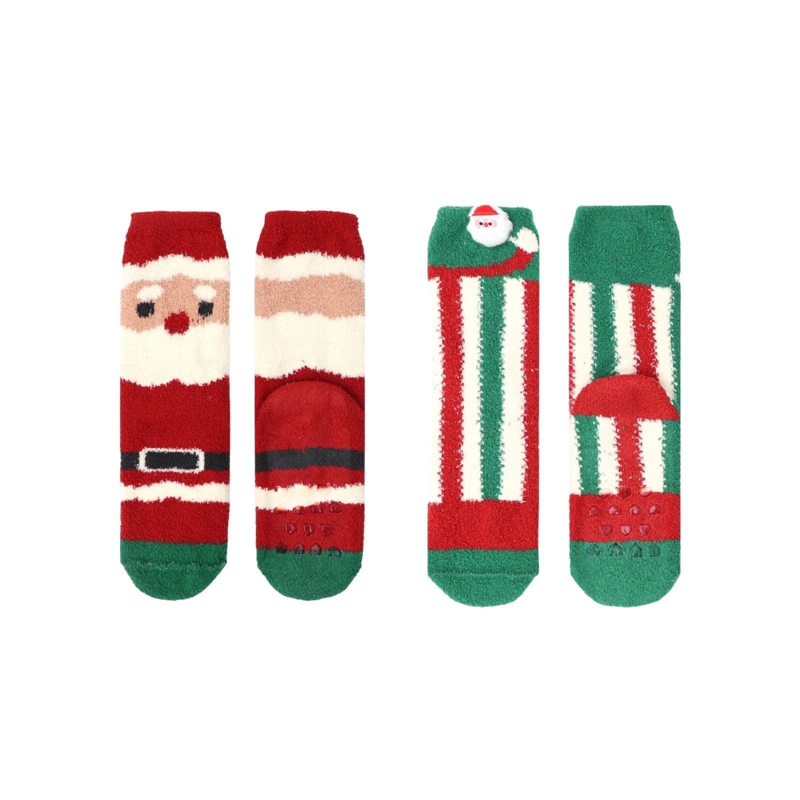 IVACHY Women's Festive Xmas slipper socks women non slip socks with grip cozy causual in Green