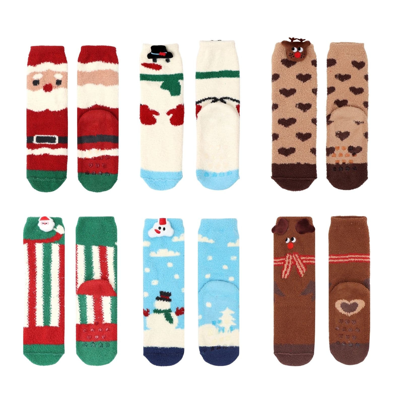 IVACHY Women's Festive Xmas slipper socks women non slip socks with grip cozy causual