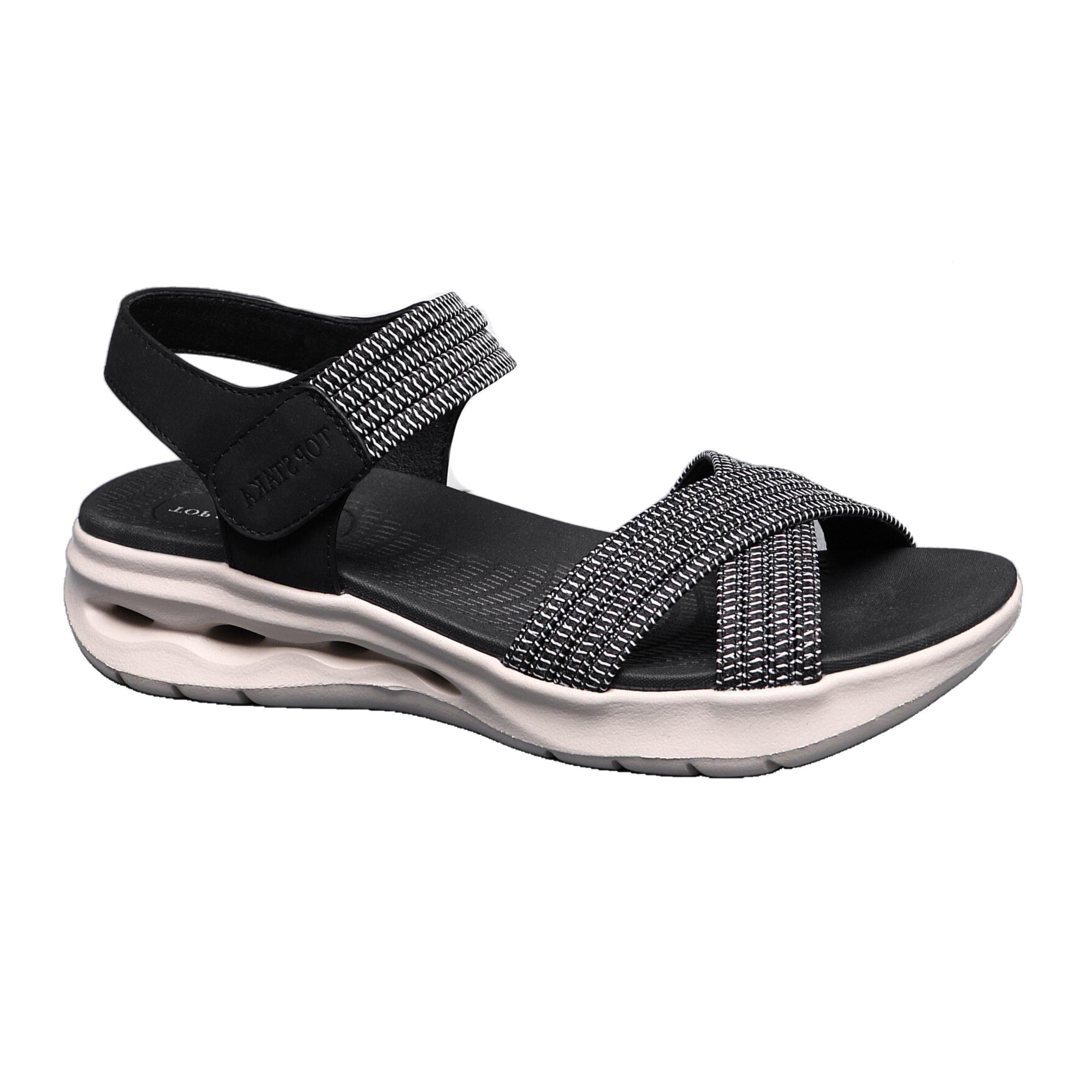 IVACHY Women's Casual Sandals - Comfortable Platform Heel in Black | Size: 7.5