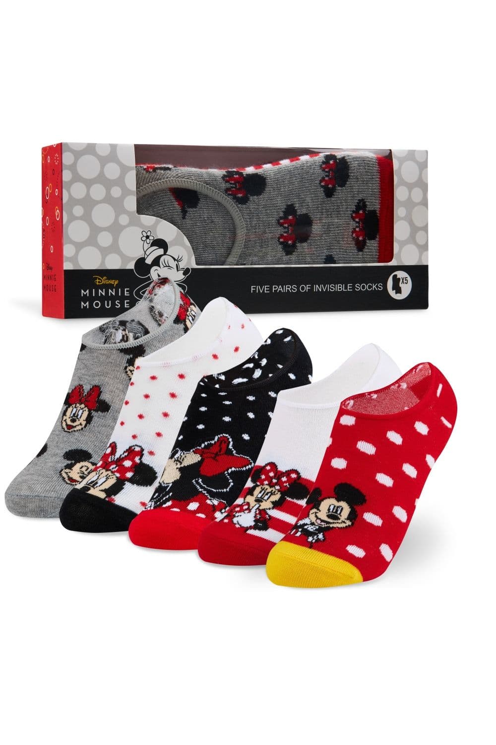 Minnie Mouse Invisible Socks 5 Pack