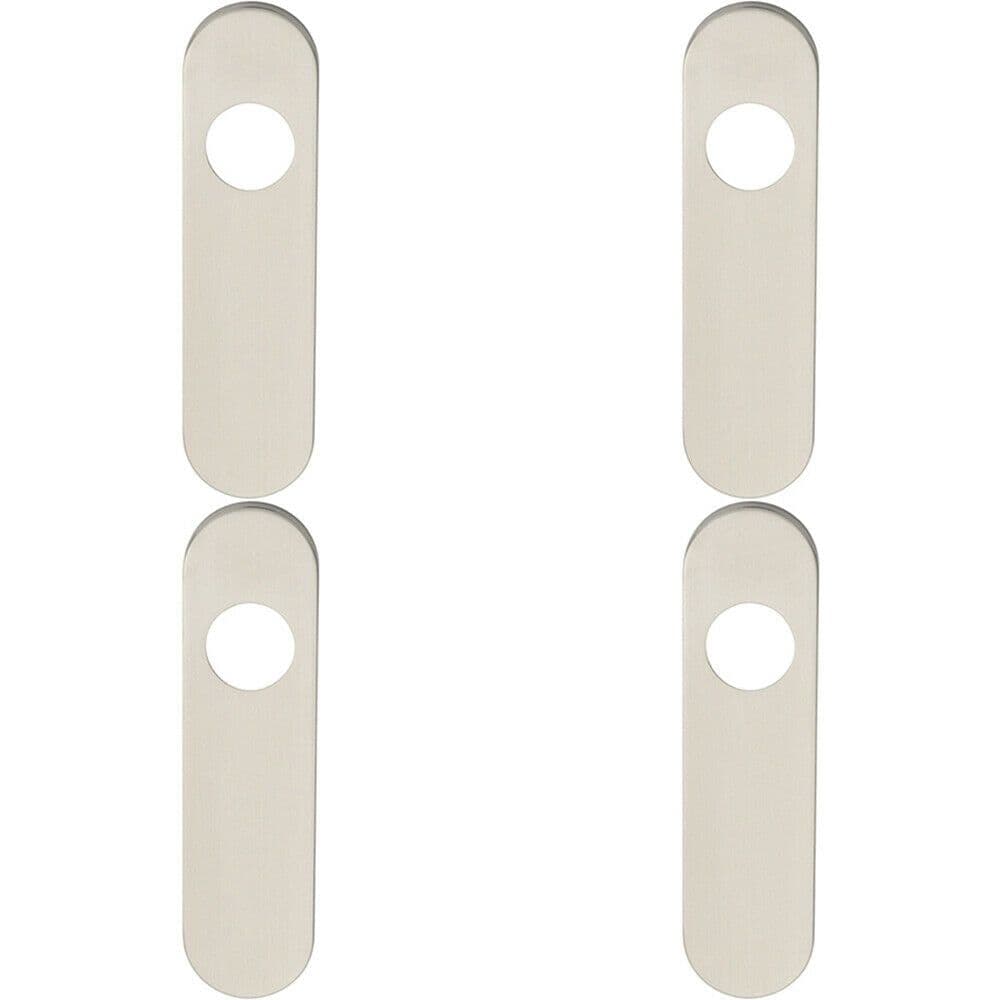 4x PAIR Radius Lock Latch Plate Cover 170 x 45 x 8mm Satin Stainless Steel