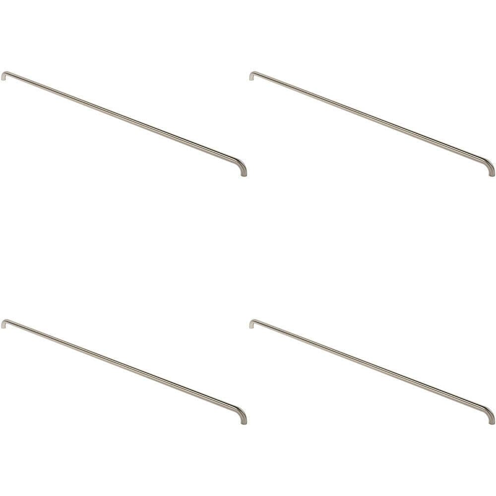 4x Round D Bar Pull Handle 1830 x 30mm 1800mm Fixing Centres Satin Steel