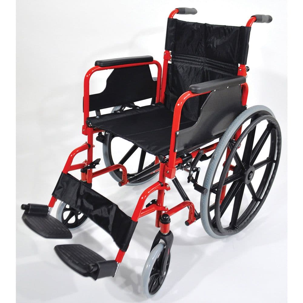 Deluxe Self Propelled Steel Wheelchair Semi Foldable Design Finish