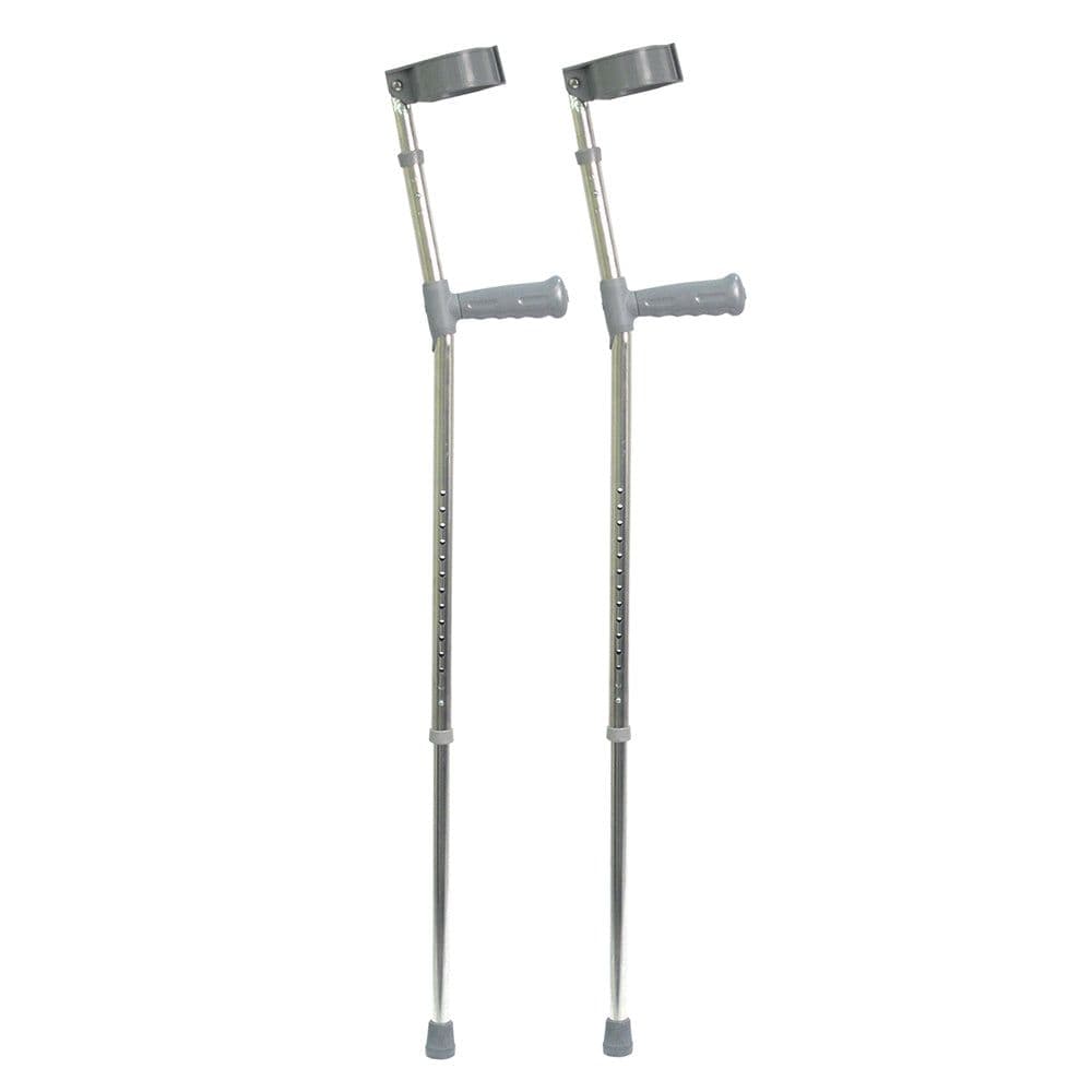 Small PVC Wedge Handle Lightweight Aluminium Elbow Crutch 14+3 Height Settings
