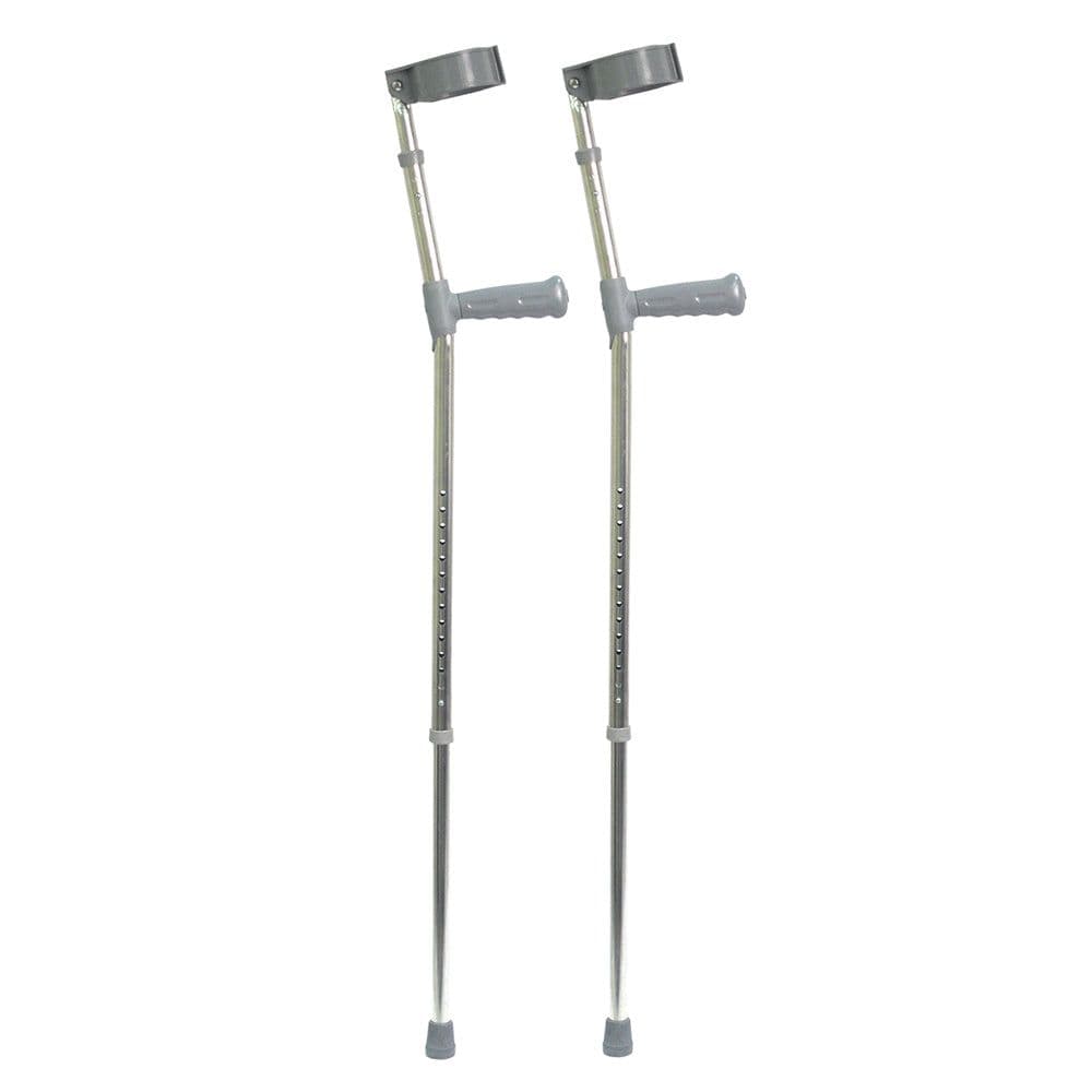 Large PVC Wedge Handle Lightweight Aluminium Elbow Crutch 14+3 Height Settings