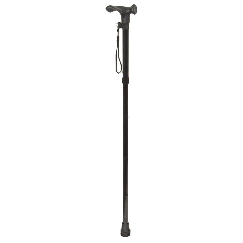 Collapsible Telescopic Left Handed Ergonomic Walking Stick 5 Height Settings