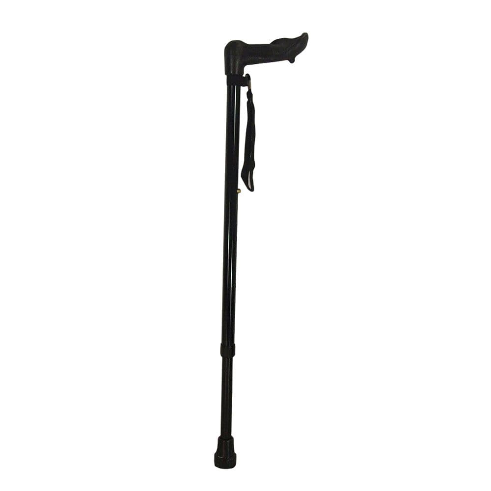 Left Handed Ergonomic Handled Walking Stick Extendable 10 Height Settings